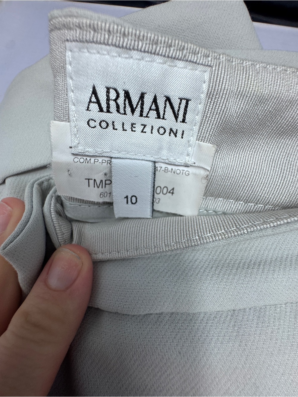 Armani Collezioni Womens 10 Ivory Tailored Ankle Pants Designer Trouser